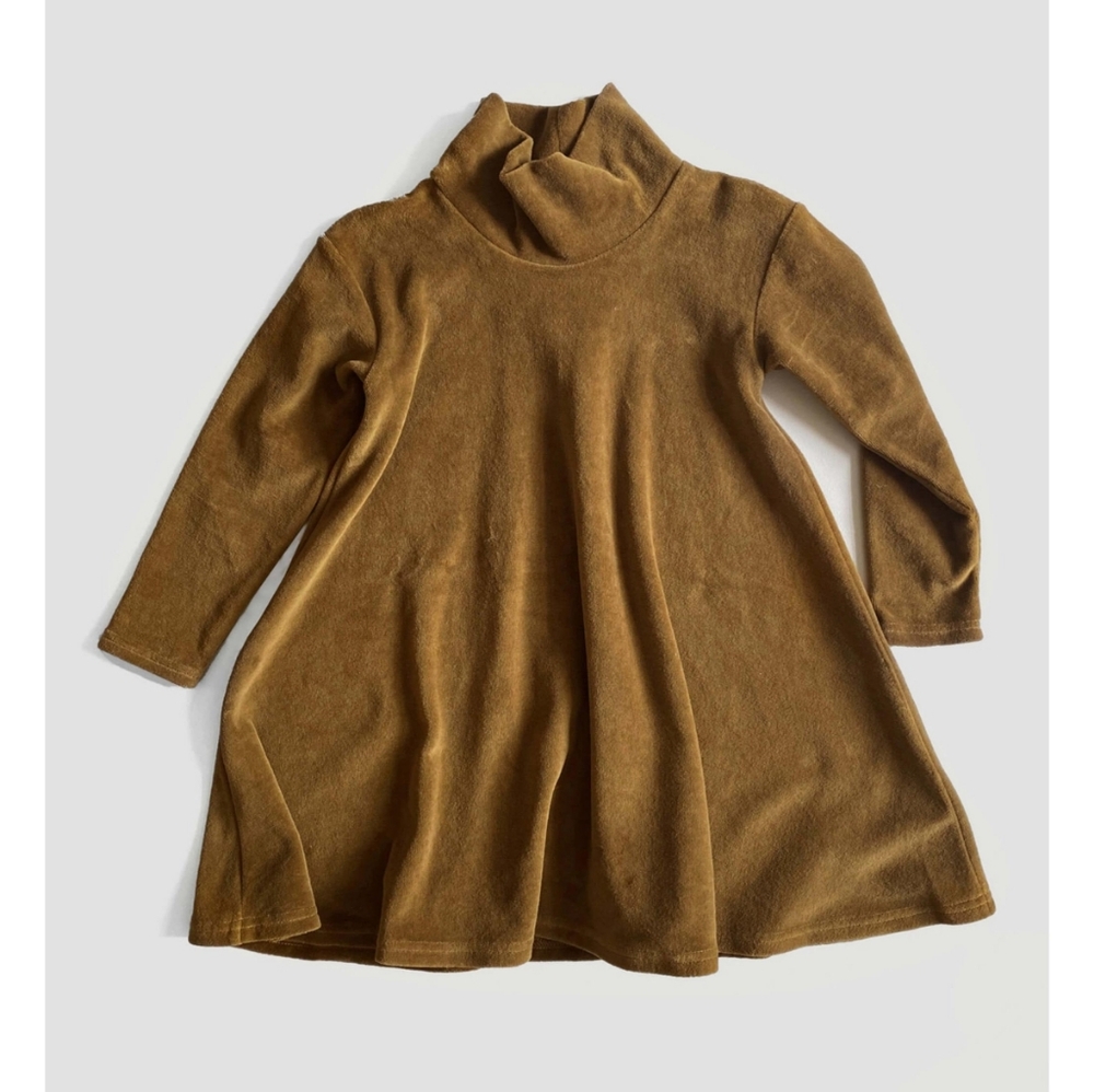 The Simple Folk Gold Long Sleeve Turtleneck Dress